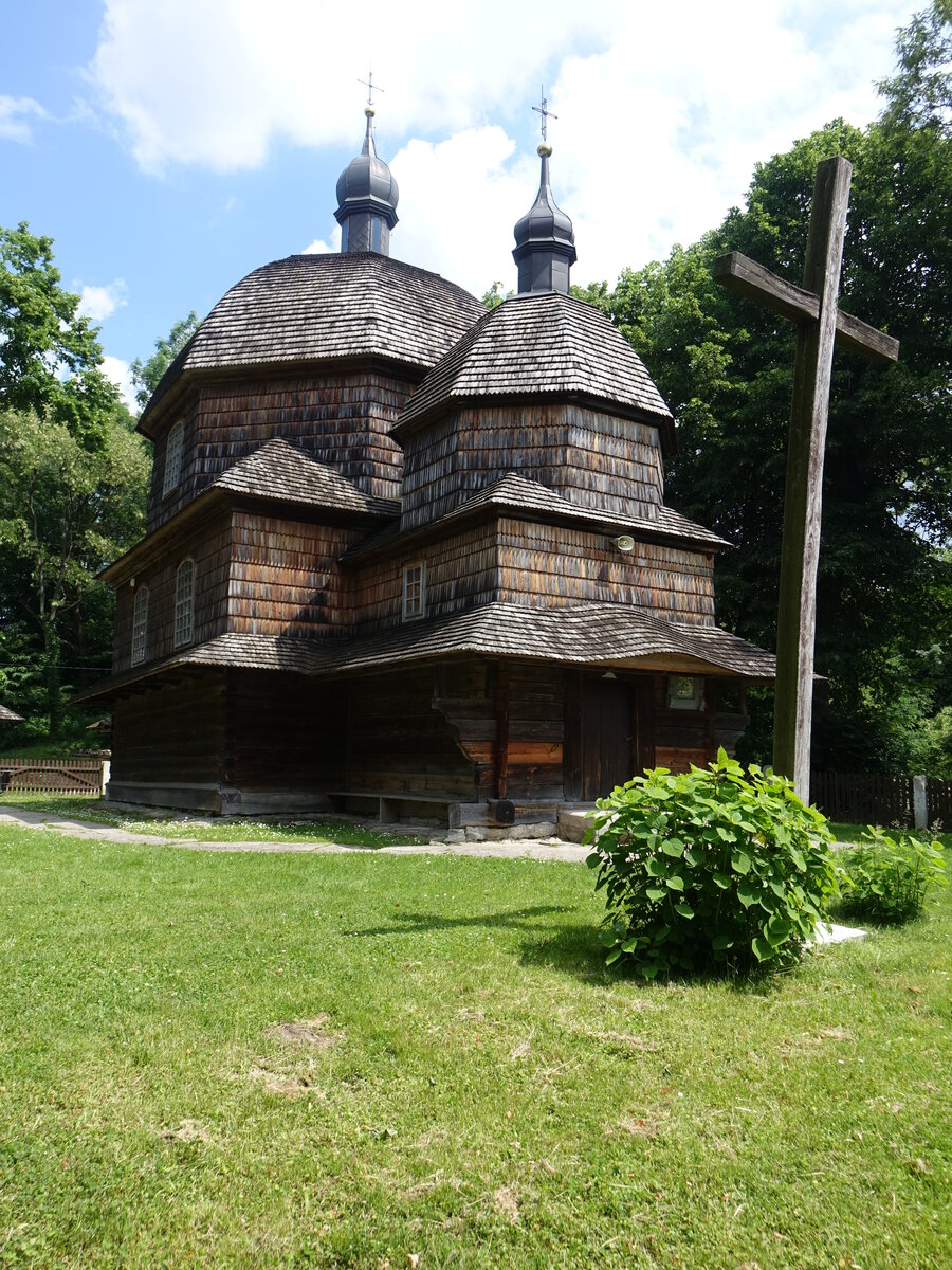 Hrebenne, griechisch-katholische St. Nikolaus Kirche, erbaut 1685 (16.06.2021)