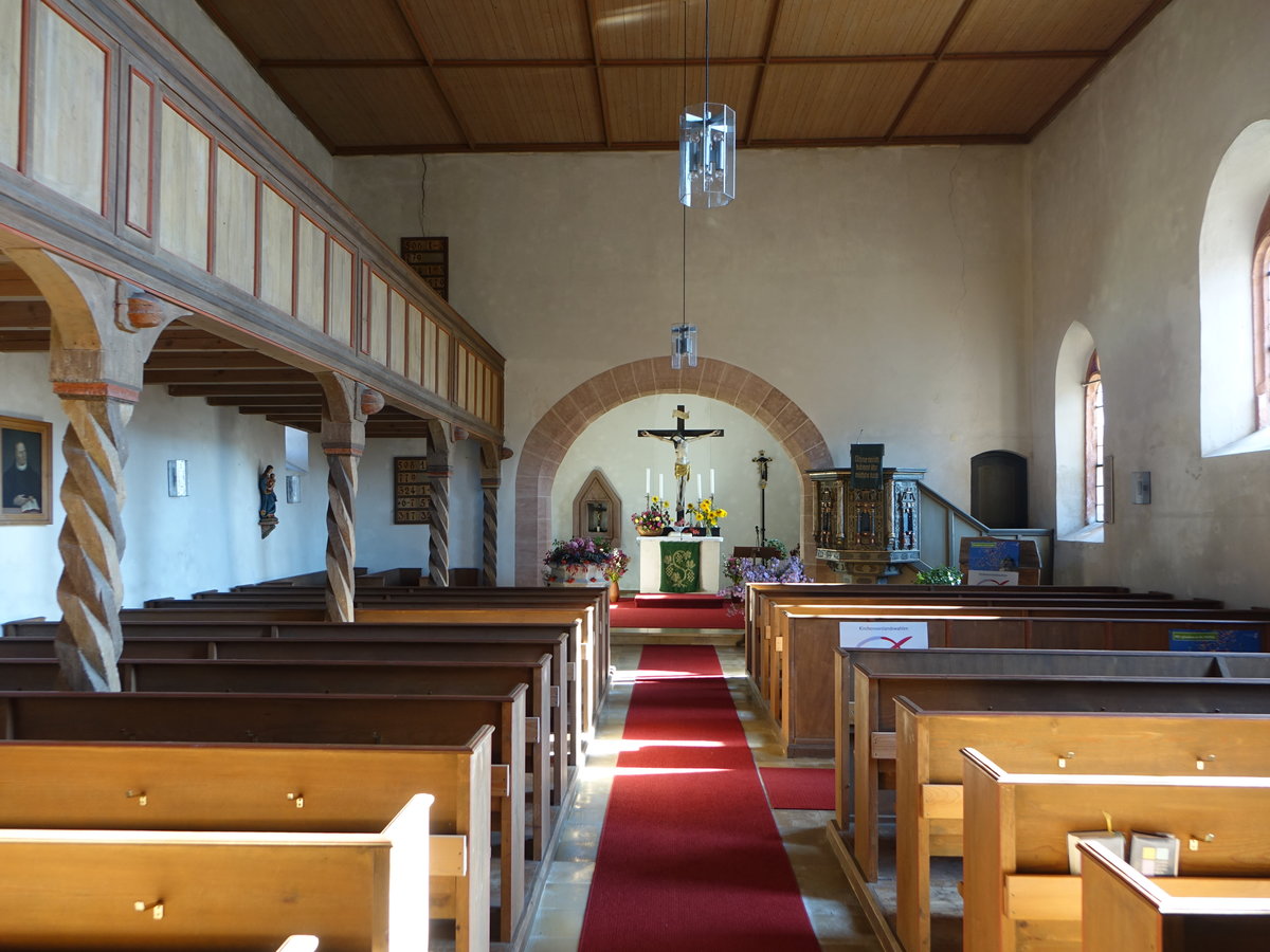 Hll, Innenraum der evangelischen Kirche, erbaut von 1606 bis 1609 (13.10.2018)