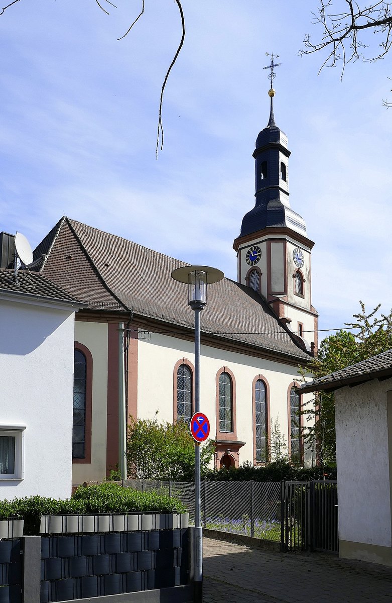 Hugsweier in der Ortenau, die evangelische Kirche, erbaut 1735-90, April 2020