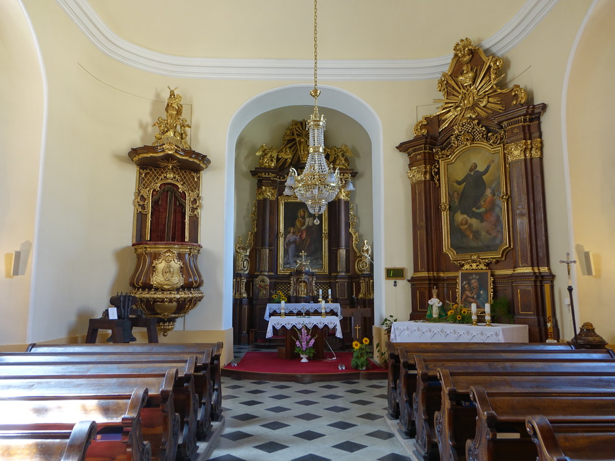 Hukvaldy / Hochwald, barocke Altre in der St. Maximilian Kirche (31.08.2019)