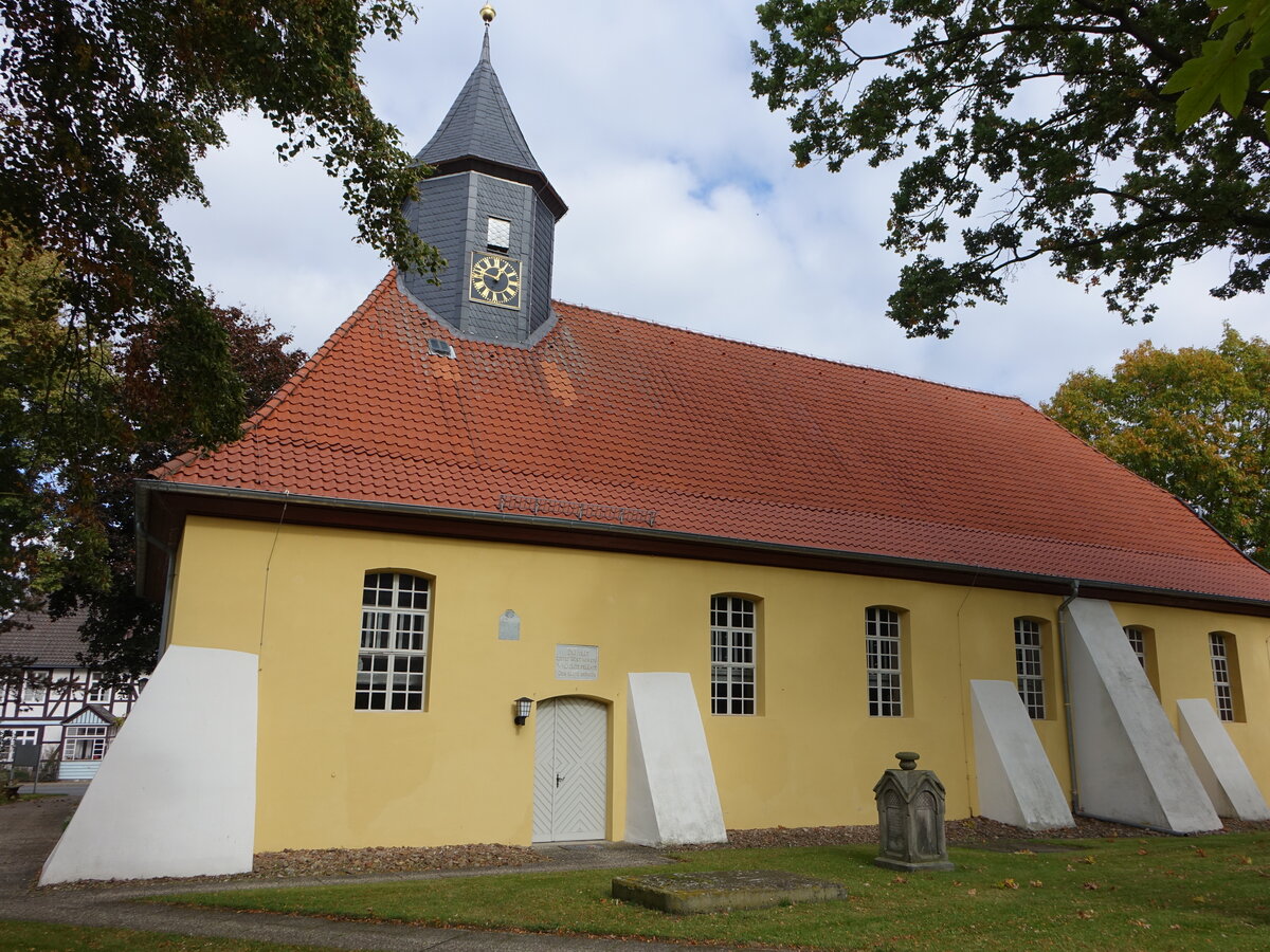 Husum, evangelische St. Jacobi Kirche, erbaut von 1776 bis 1778 (07.10.2021)