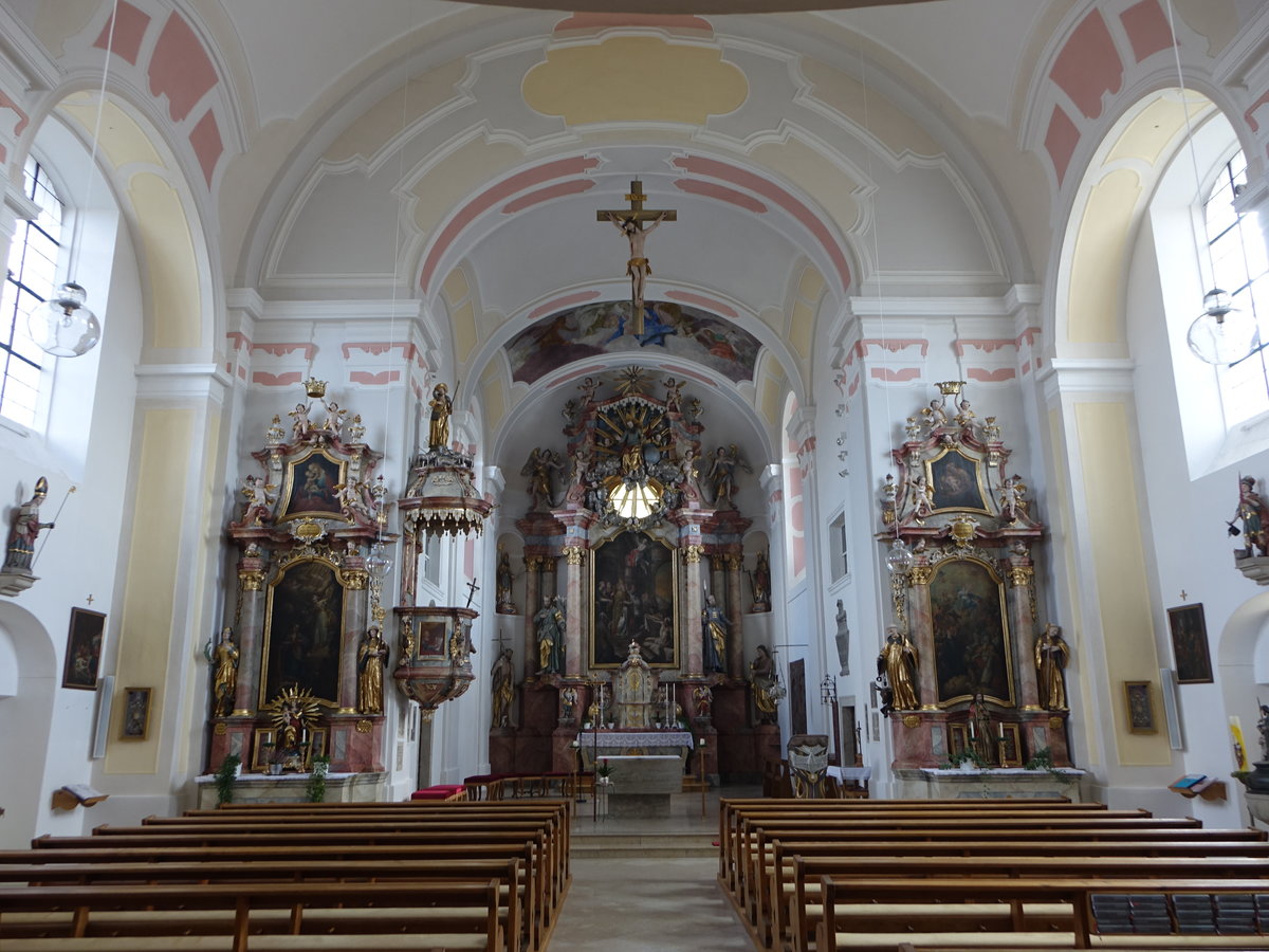 Hutthurm, barocke Altre in der kath. Pfarrkirche St. Martin (21.10.2018)