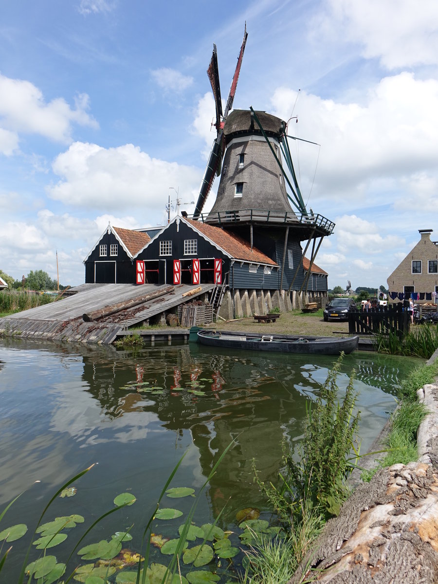 Ijlst, alte Holzsgemhle De Rat an der Greeuw Gracht (26.07.2017)