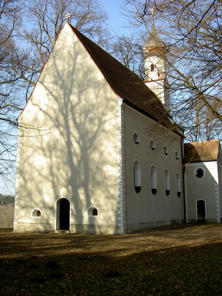 Ilmmnster, Wallfahrtskirche St. Pankratius im Ortsteil Herrnrast, erbaut von 1688 bis 1689 durch Georg und Wolfgang Zwerger (14.03.2014)