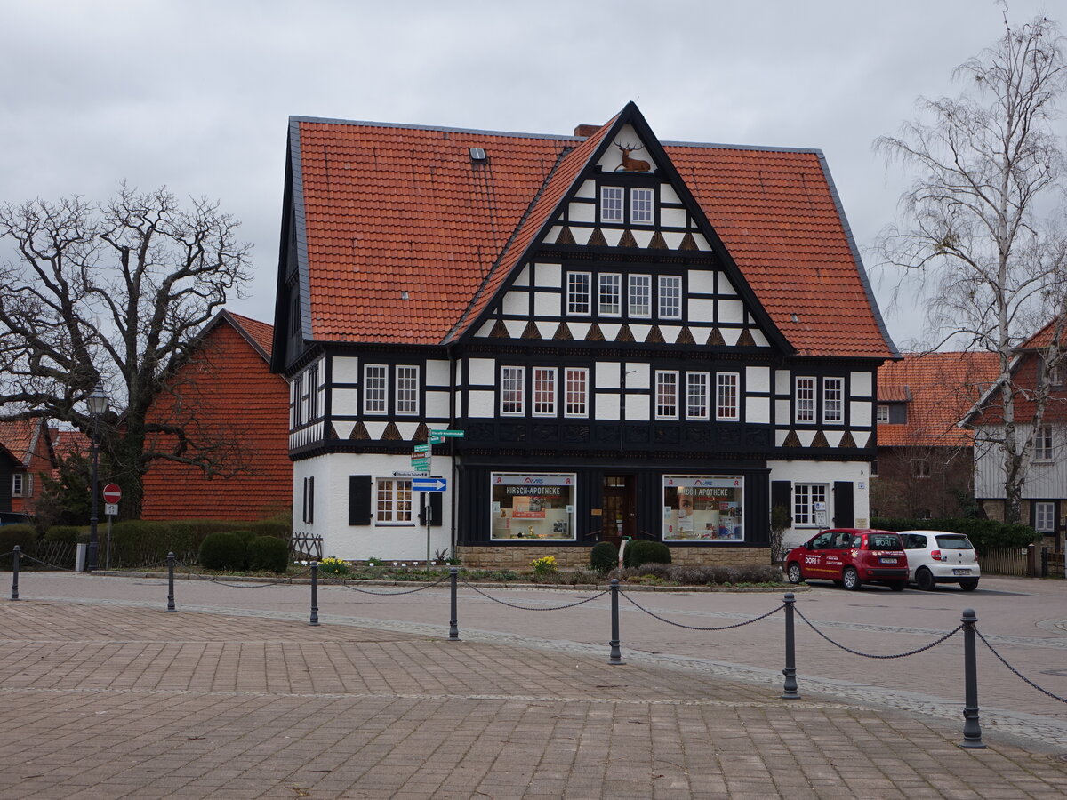 Ilsenburg, Hirsch Apotheke am Marktplatz (21.03.2024)