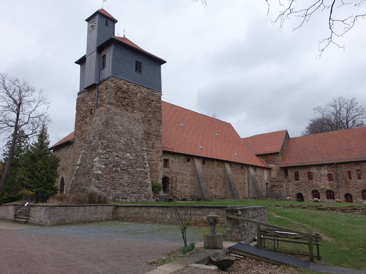 Ilsenburg, Klosterkirche, romanische Basilika aus dem 11. Jahrhundert (21.03.2024)