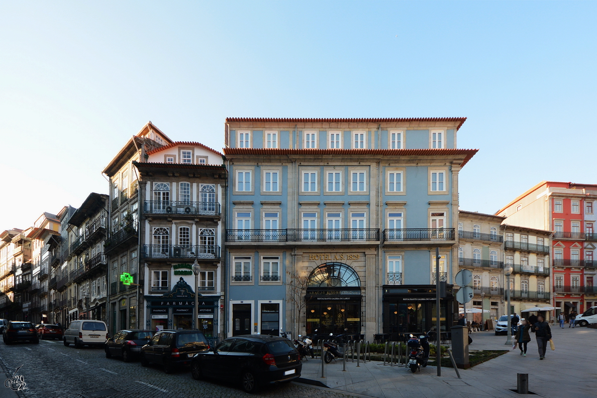 Im Bild das altehrwrdige A.S.1829 Hotel in Porto. (Januar 2017)