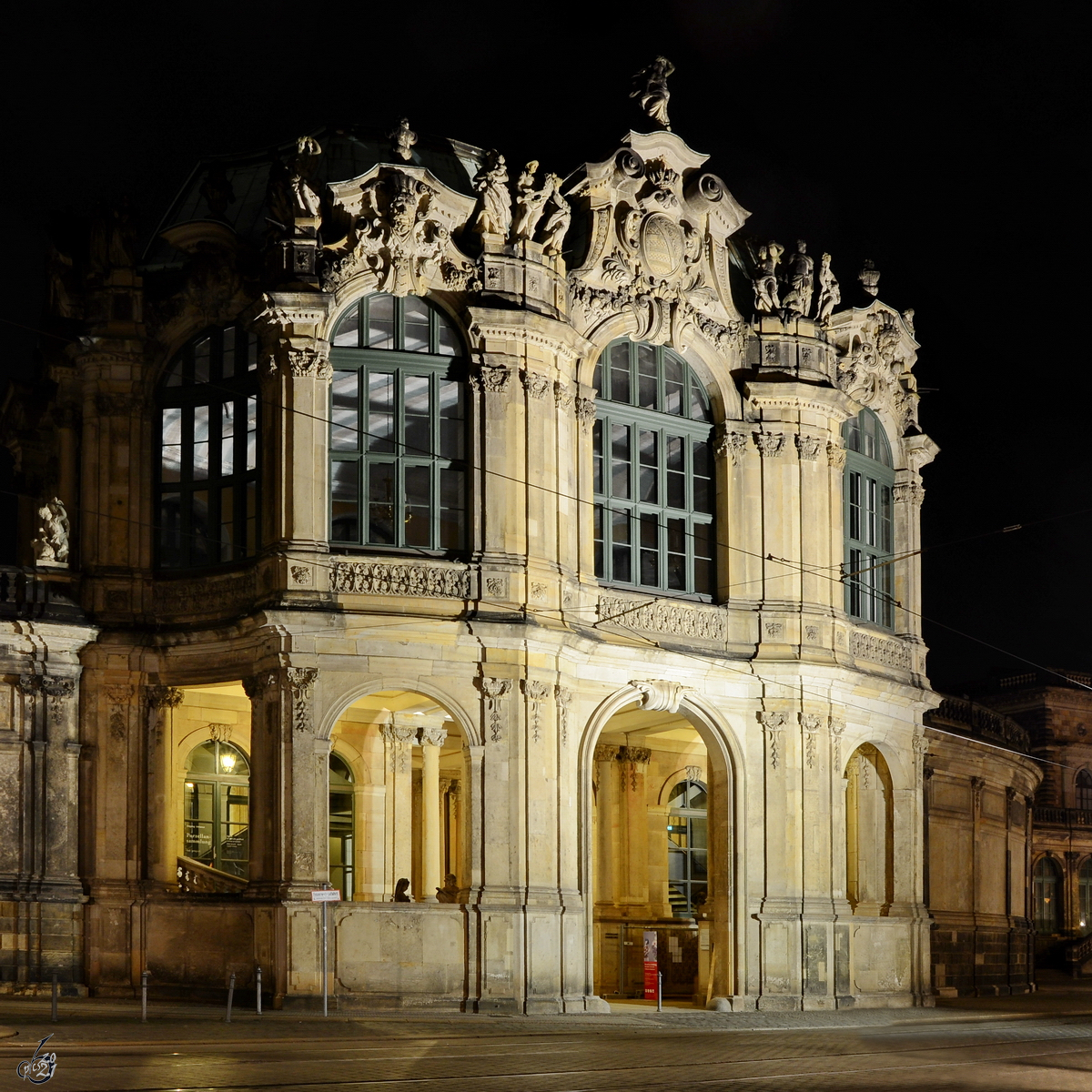 Im Bild der Glockenspielpavillon des Dresdener Zwingers. (April 2014)