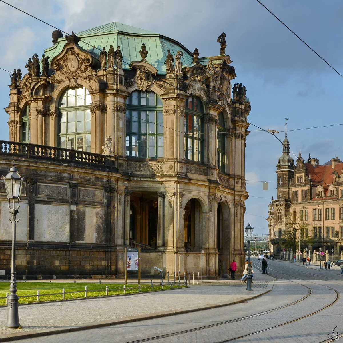 Im Bild der Glockenspielpavillon des Dresdener Zwingers. (April 2014)