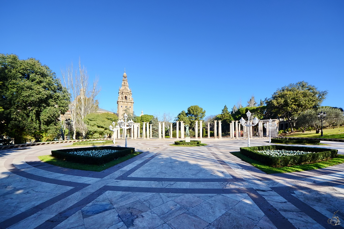 Im Bild die kniglichen Grten Joan Maragall (Jardins de Joan Maragall), welche sich etwas abseits des Zentrums von Barcelona befinden. (Februar 2013)