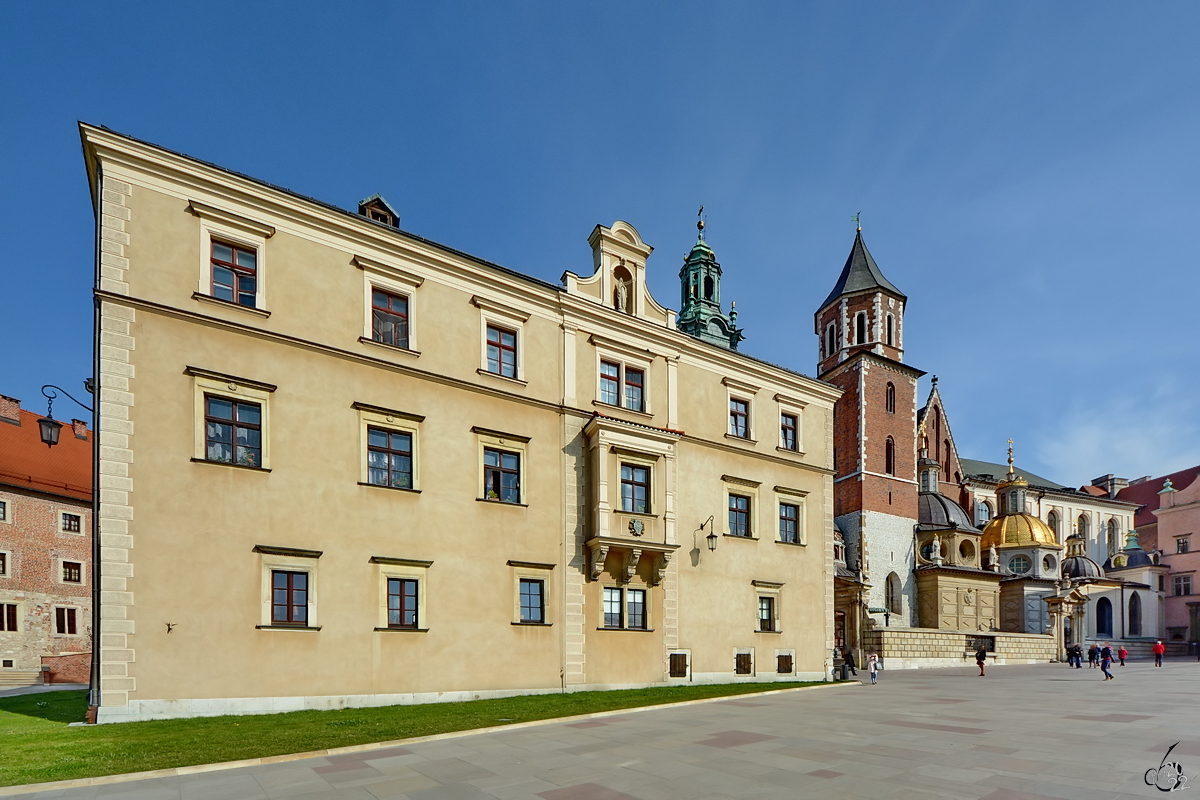 Im Bild das Pfarrhaus auf dem Wawelhgel. (Krakau, April 2014)