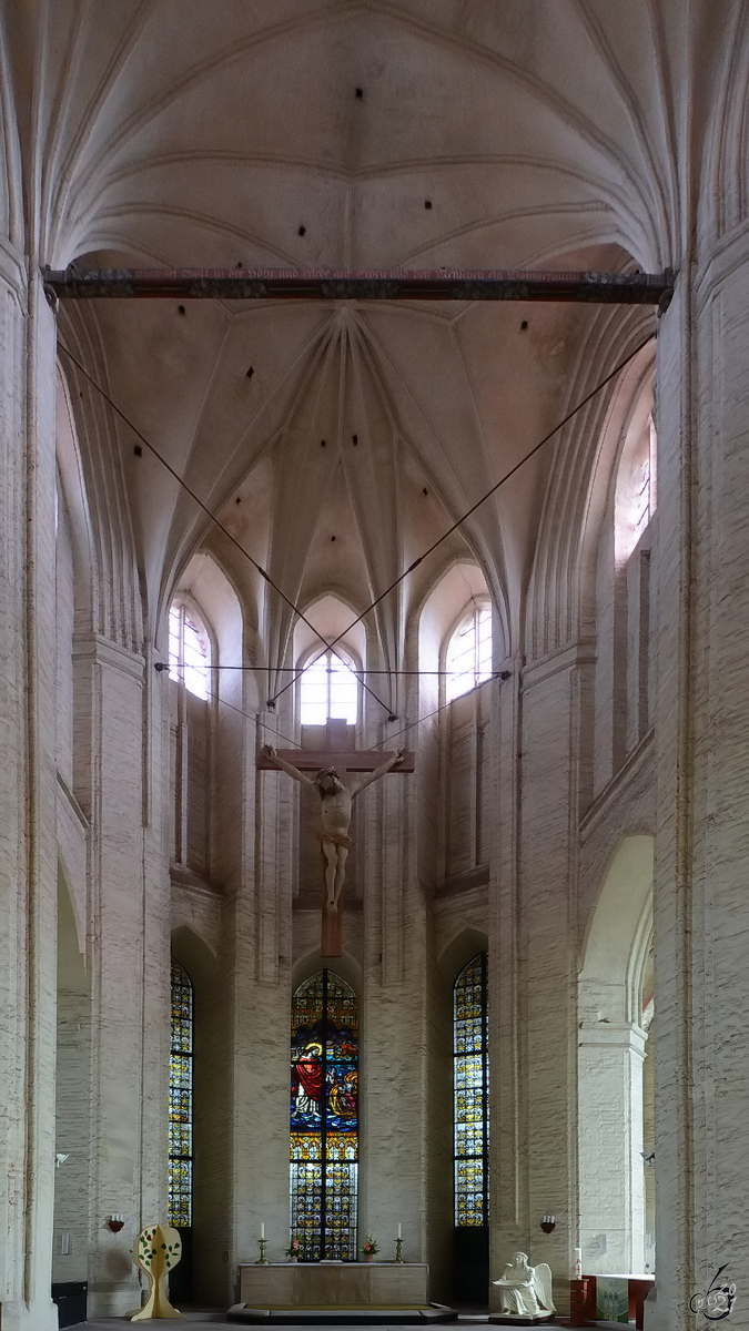 Im Innern der St.-Petri-Kirche in Wolgast. (August 2013)