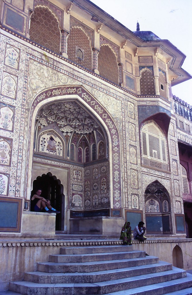 Im Stadtpalast von Jai Singh II in Jaipur. Aufnahme: November 1988 (Bild vom Dia).