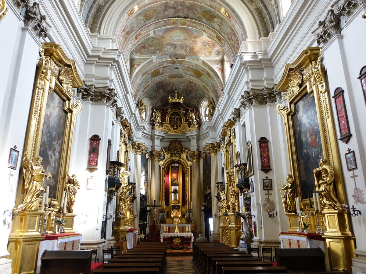 Imbramowice, barocker Innenraum der Klosterkirche St. Peter und Paul (13.09.2021)