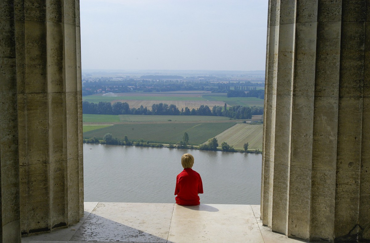 In der Gedenksttte Walhalla an der Donau stlich von Regensburg. Aufnahme: Juli 2008.