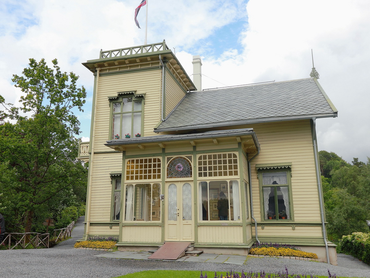 In Troldhaugen kann man das ehemalige Wohnhaus des Komponisten Edvard Grieg besichtigen. Bild vom 30. Juni 2016.