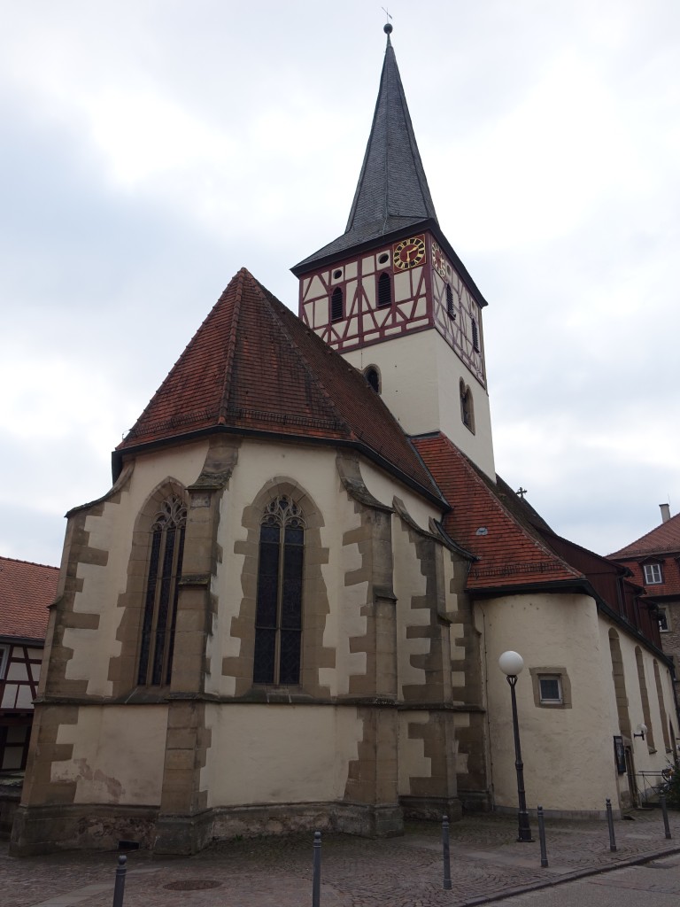 Ingelfingen, Ev. St. Nikolaus Kirche, erbaut um 1500 (15.03.2015)