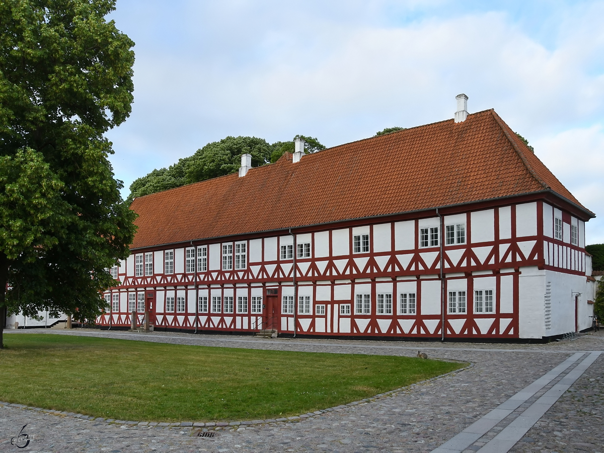 Innenhof des lborghus Slot, welches von 1539 bis 1555 errichtet und in der ersten Hlfte des 17. Jahrhunderts umgebaut wurde. (Aalborg, Juni 2018)