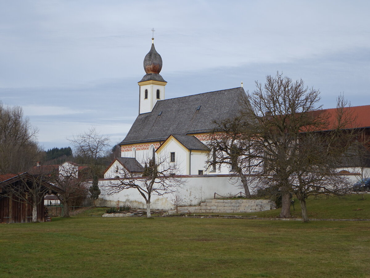 Ischl, sptgotische Pfarrkirche St. Martin, erbaut 1432, barockisiert 1651 (26.02.2017)