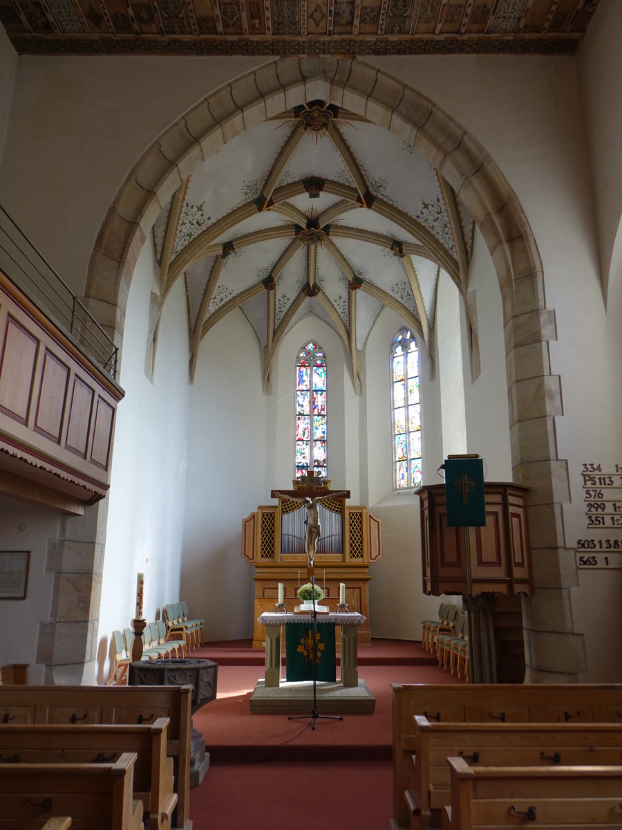 Isingen, Chor der evangelischen Pfarrkirche St. Martin (19.08.2018)