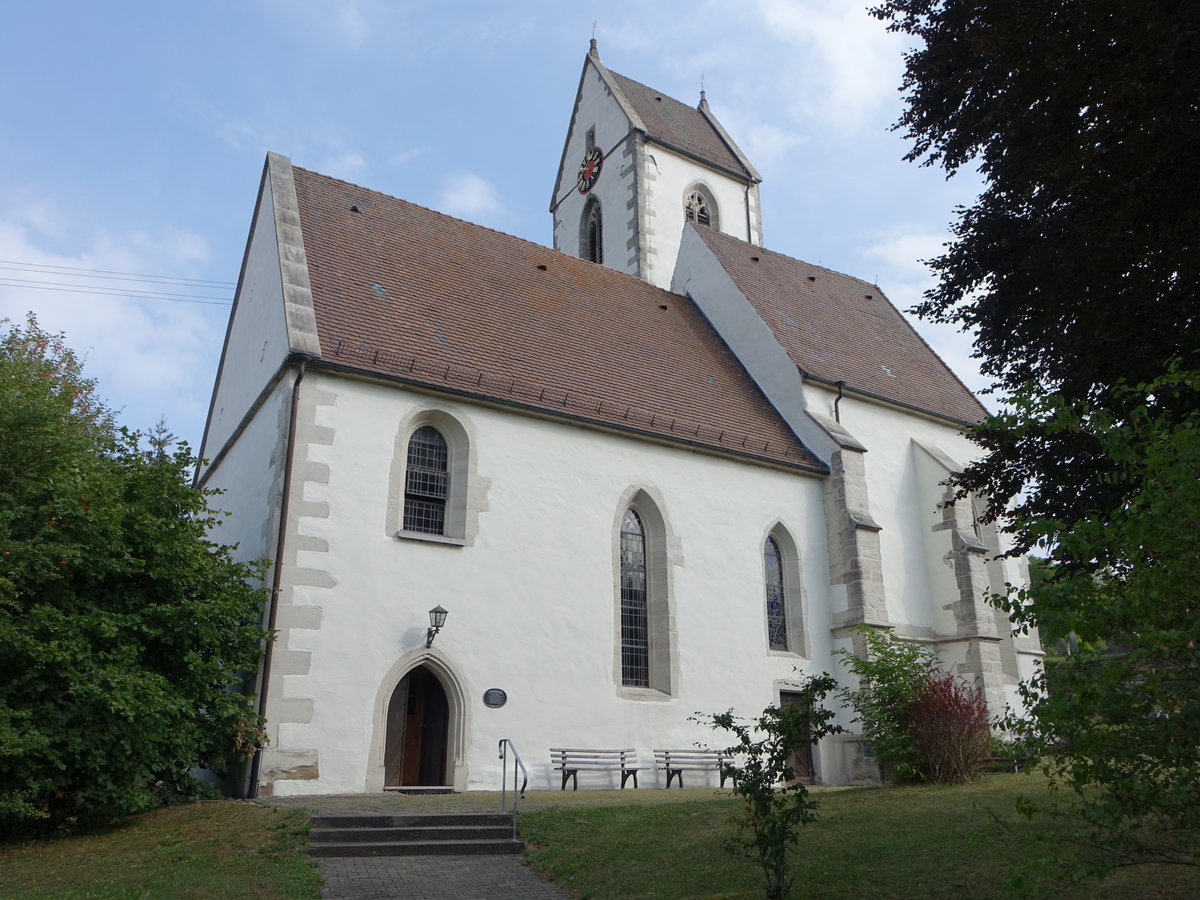 Isingen, evangelische Pfarrkirche St. Martin, erbaut ab 1140 (19.08.2018)