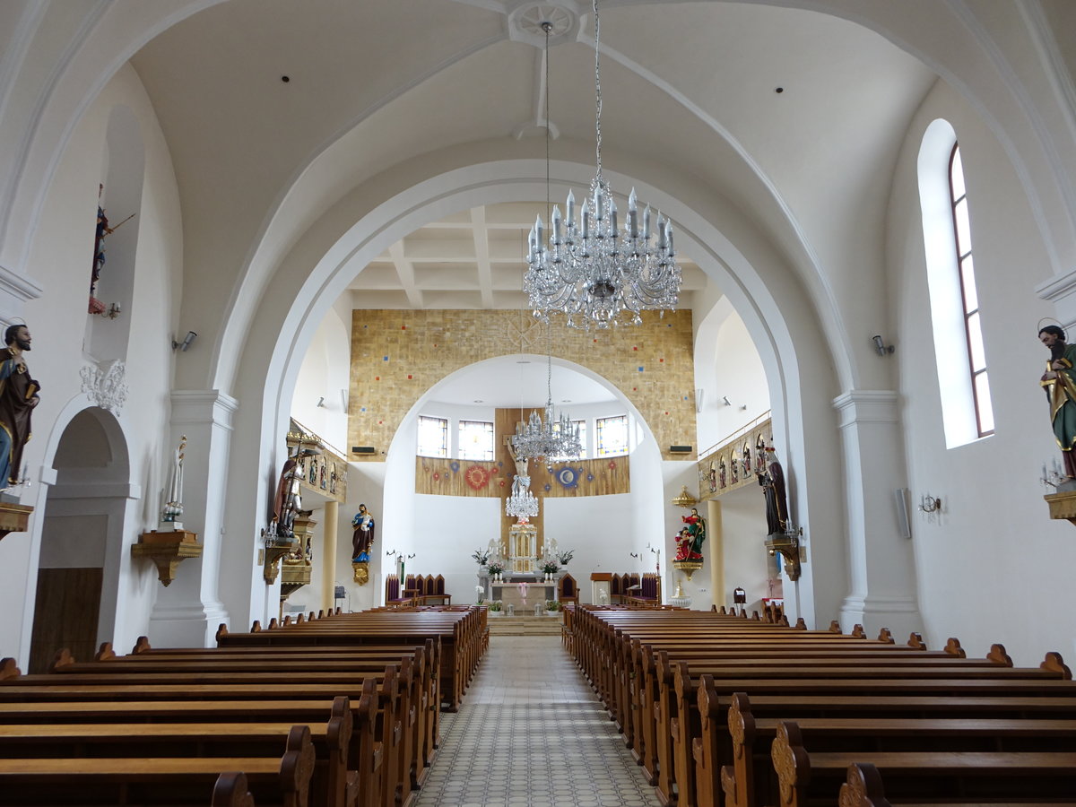 Jablunkov / Jablunkau, Innenraum der kath. Fronleichnamskirche (30.08.2019)