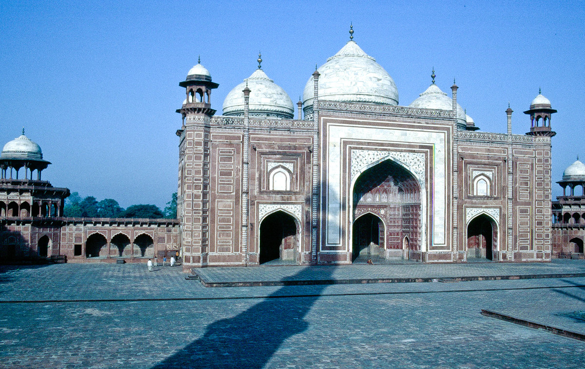 Jama Masjid in Delhi. Bild vom Dia. Aufnahme: Oktober 1988.