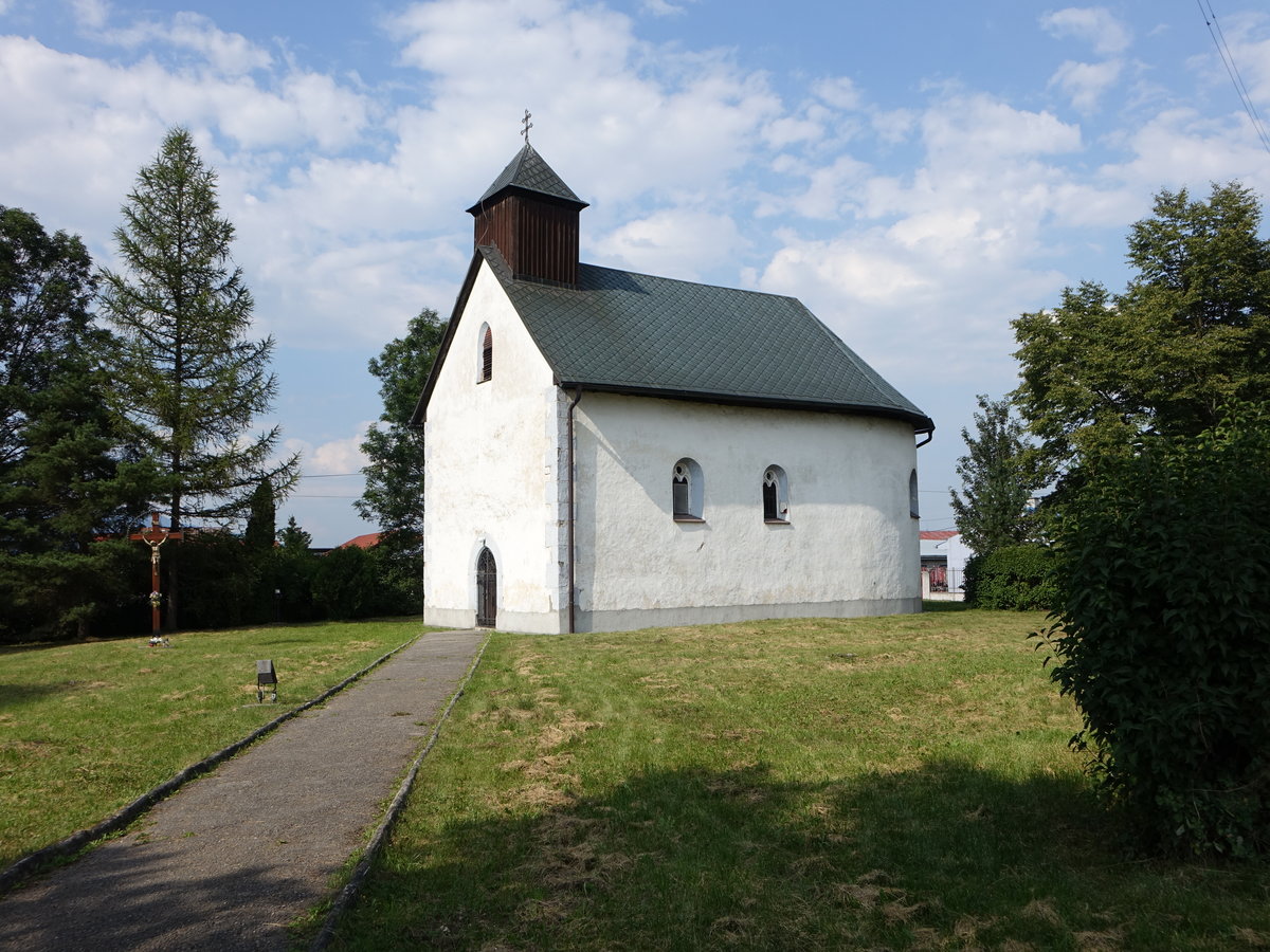 Jazernica, gotische kath. St. Barbara Kirche, erbaut im 15. Jahrhundert (07.08.2020)