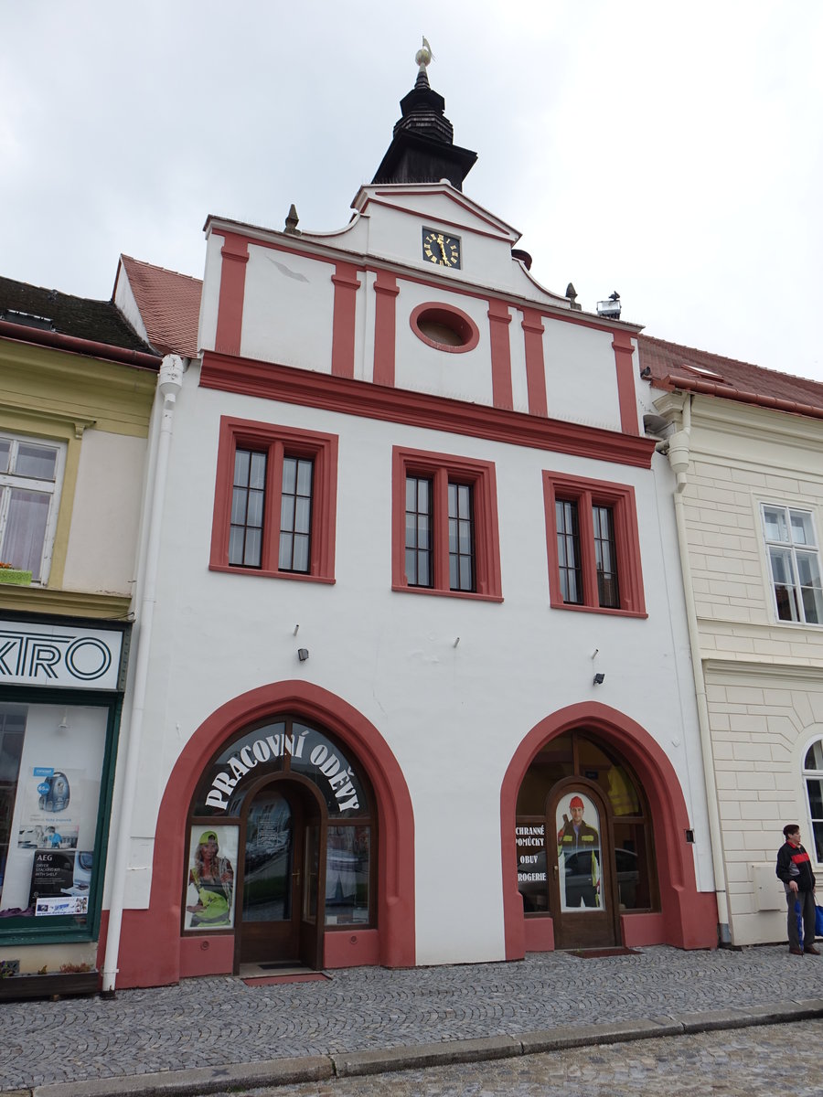 Jemnice/ Jamnitz, historisches Rathaus am Freiheitsplatz Namesti Svobody (29.05.2019)
