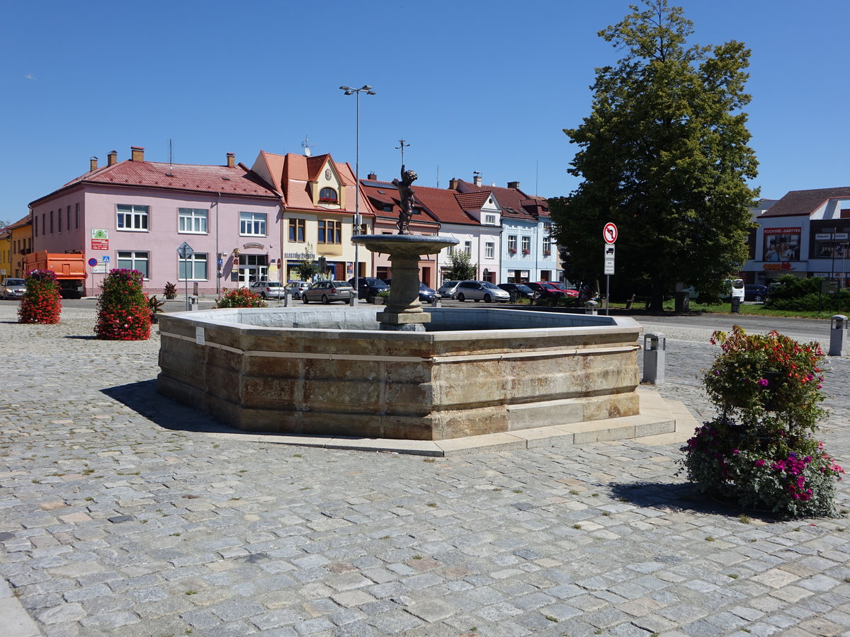 Jevicko / Gewitsch, Kasna Brunnen am Palackeho Namesti (01.08.2020)