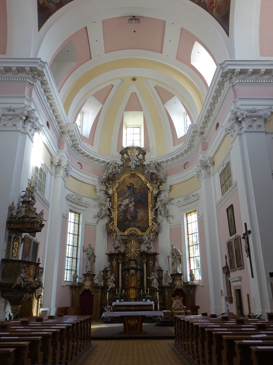 Jicin / Jitschin, barocker Innenraum der Pfarrkirche St. Jakob (28.09.2019)