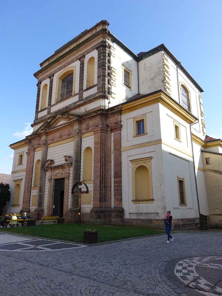 Jicin / Jitschin, Pfarrkirche St. Jakob, erbaut von 1627 bis 1654 durch Giovanni Battista Pierroni (28.09.2019)