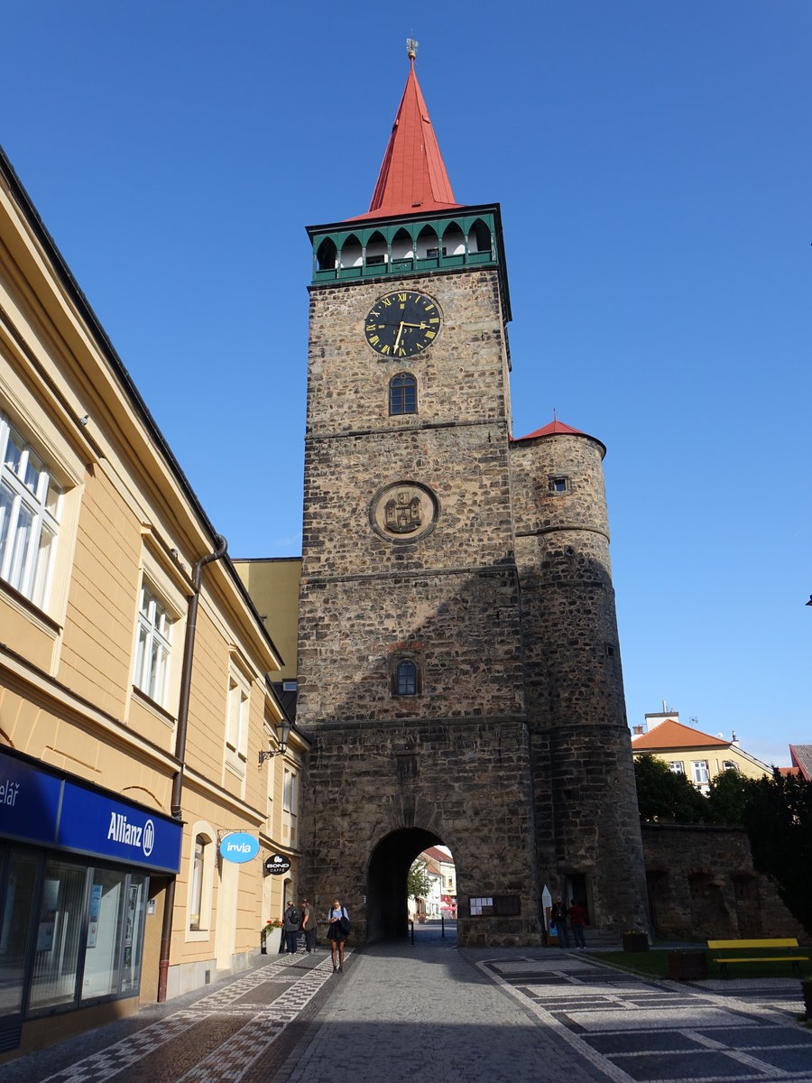 Jicin / Jitschin, Valdicer Tor, erbaut 1568, stliches Stadttor (28.09.2019)