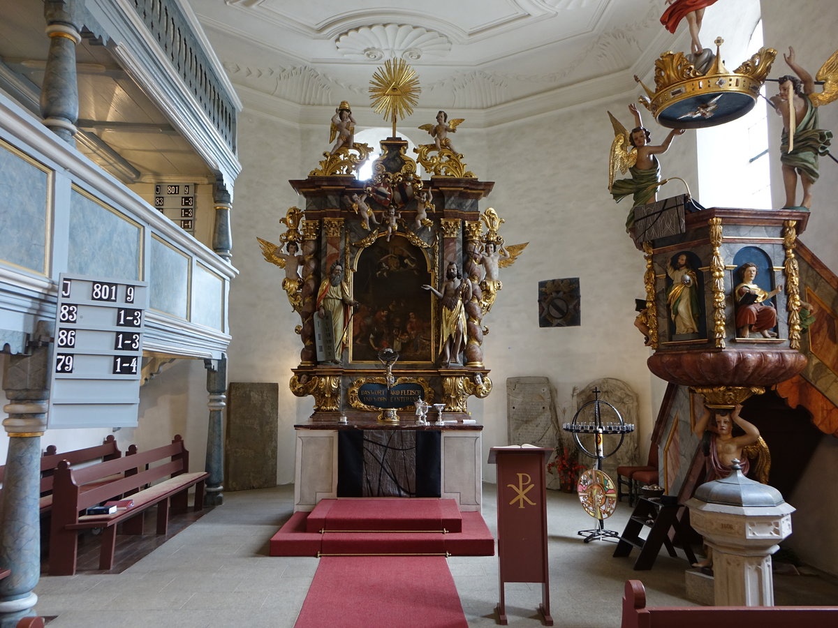 Joditz, barocke Ausstattung in der Ev. St. Johannes Kirche (14.04.2017)