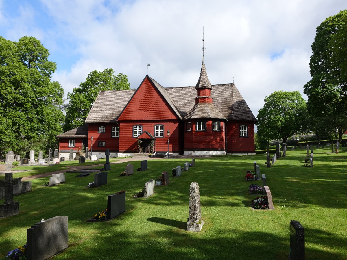 Jnkping, Holzkirche im Ort Bottnaryd, erbaut 1667 (14.06.2015)