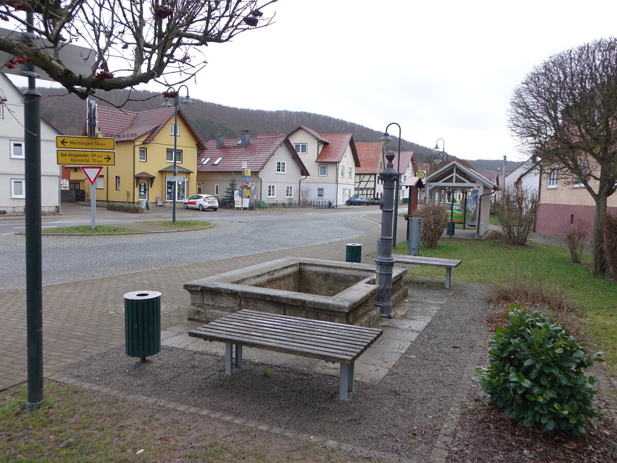 Jchsen, Brunnen und Huser in der Queckgasse (26.02.2022)