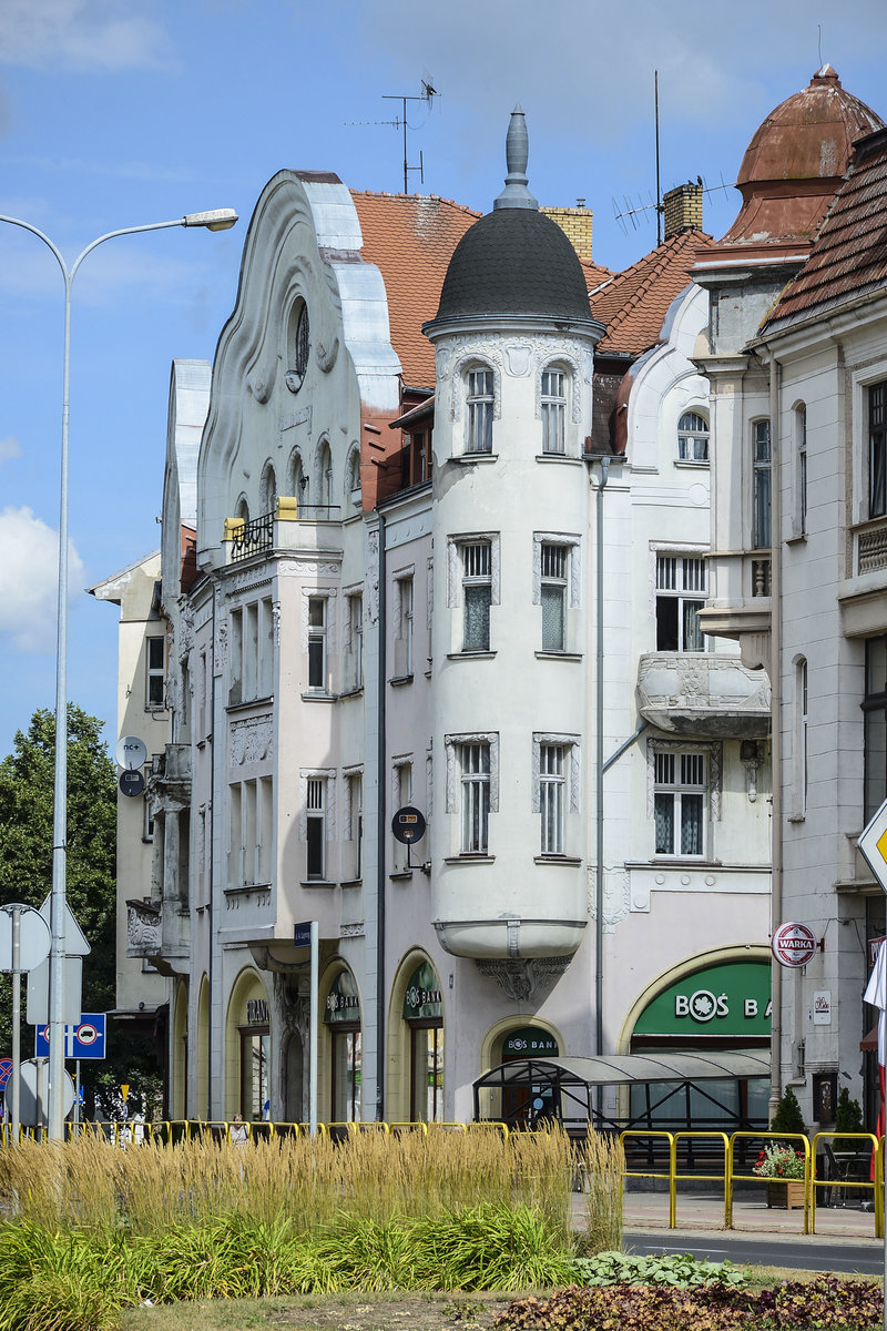 Jugendstil-Haus an der Ulica Anny Łajming in Słupsk (bis 1945 Stolp). Aufnahme: 23. August 2020.