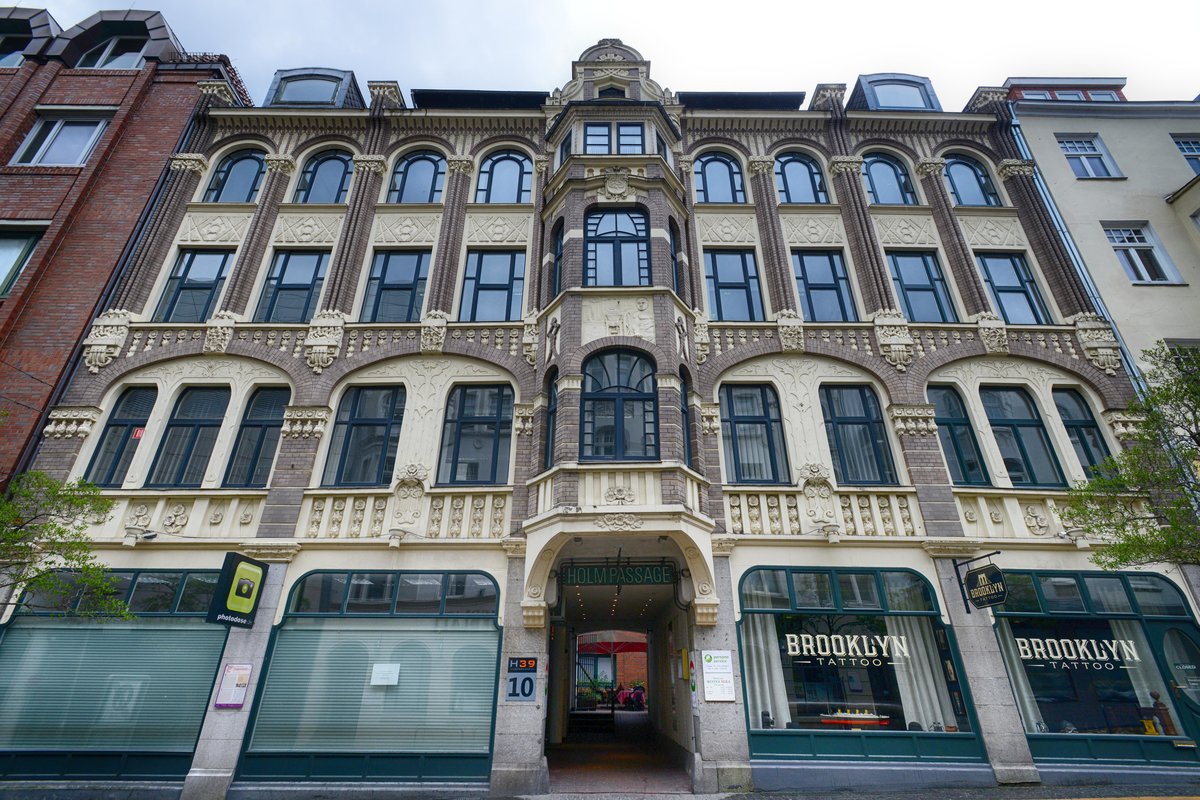 Jugendstilhaus, Nikolaistrae 10, Flensburg. Aufnahme: 2. Mai 2020.