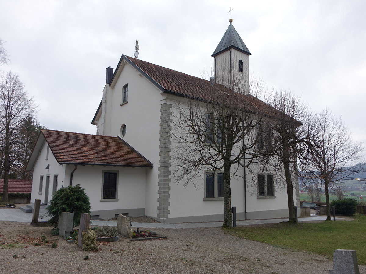 Kadelburg, evangelische Bergkirche, erbaut 1829 (30.12.2018)