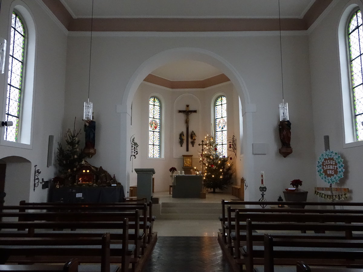 Kadelburg, Innenraum der kath. Pfarrkirche St. Martin (30.12.2018)