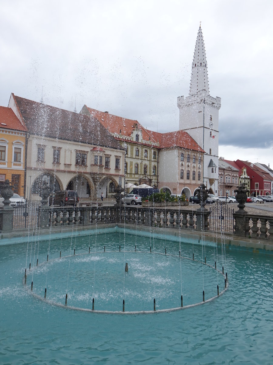 Kaden / Kaaden, Brunnen  likovsk rybnk am Ringplatz (07.07.2019)