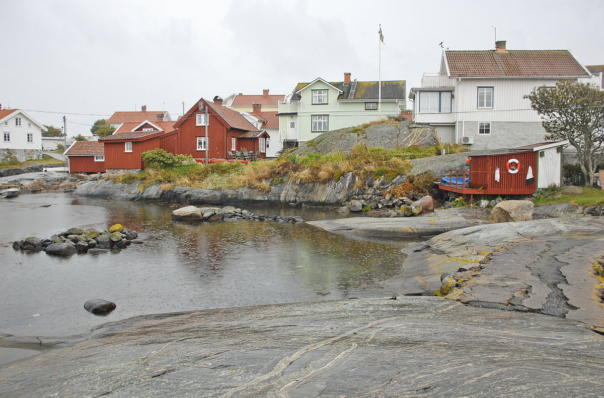 Kringn ist eine bewohnte Insel und gehrt zur Gemeinde Frust an der Westkste Schwedens. Aufnahme: 3. August 2017.