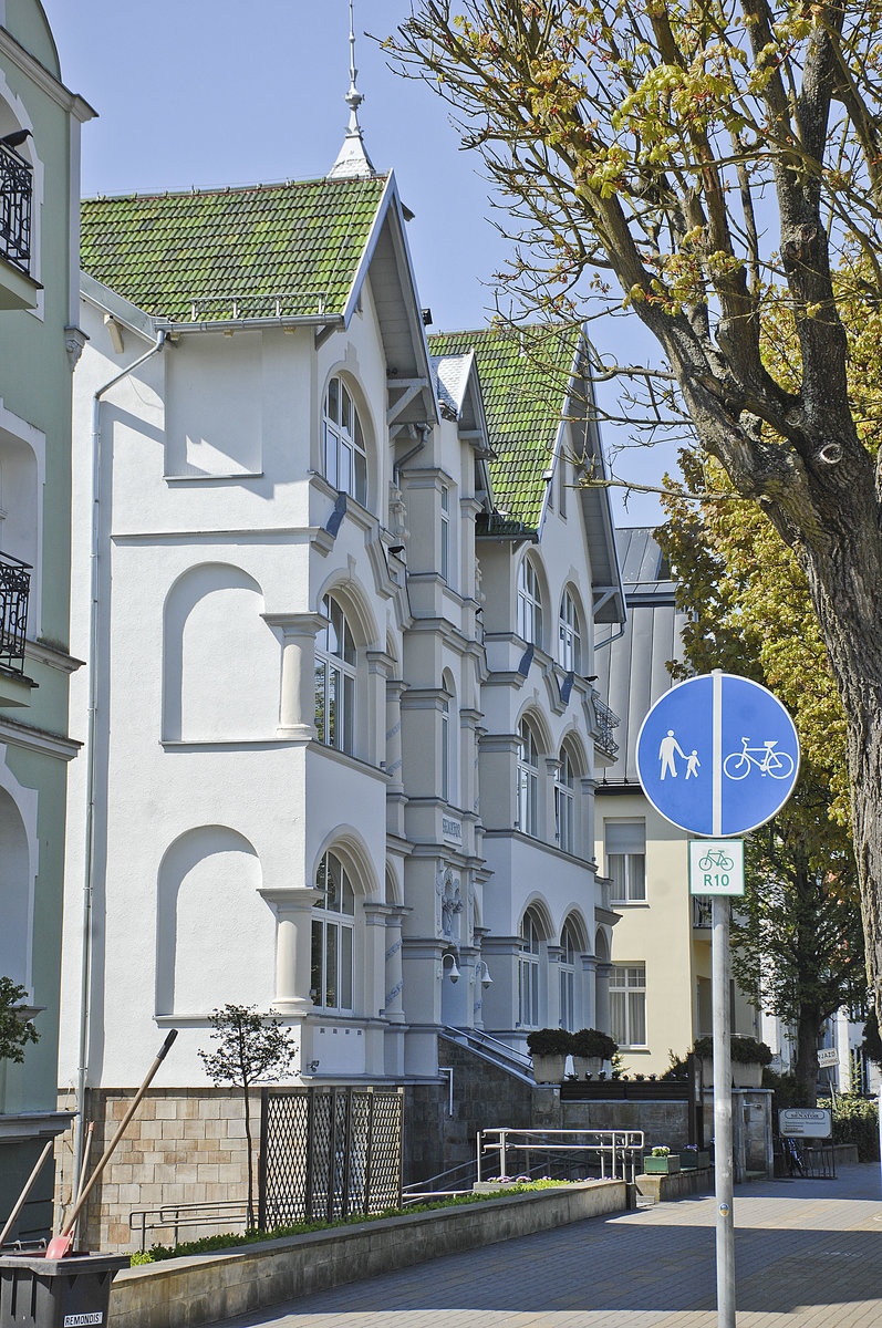 Kaiserliche Bderarchitektur in Świnoujście (Swinemnde). Aufnahme: 6. Mai 2016.