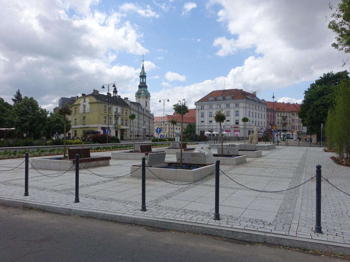 Kalisz / Kalisch, Blick auf den Plac Jana Pawla II. (13.06.2021)