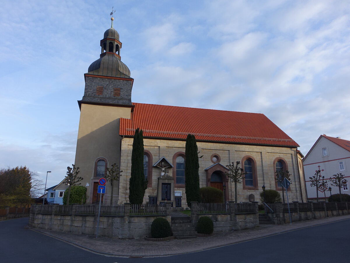 Kalteneber, Pfarrkirche St. Nikolaus, erbaut von 1866 bis 1867 (18.03.2024)