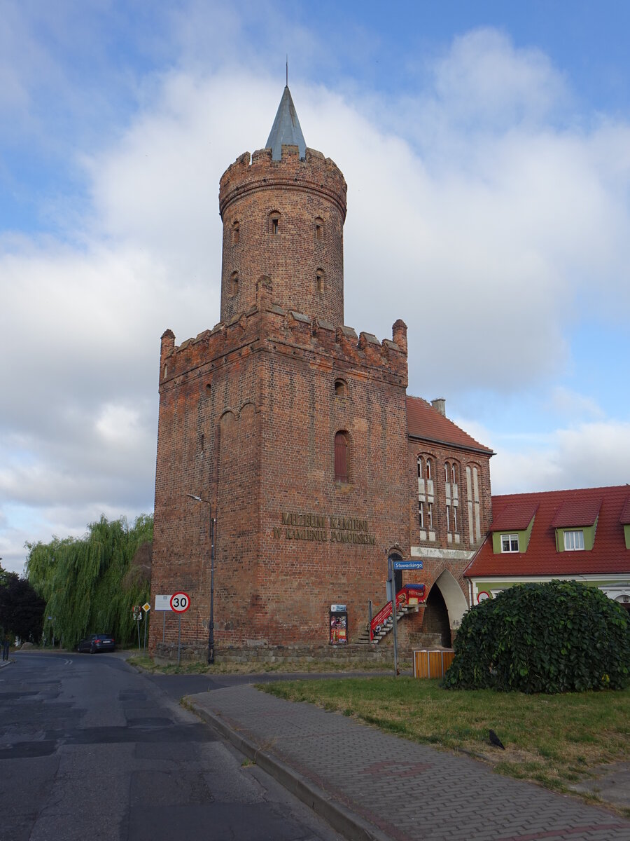 Kamien Pomorski / Cammin, gotisches Wolliner Tor, erbaut im 13. Jahrhundert (01.08.2021)