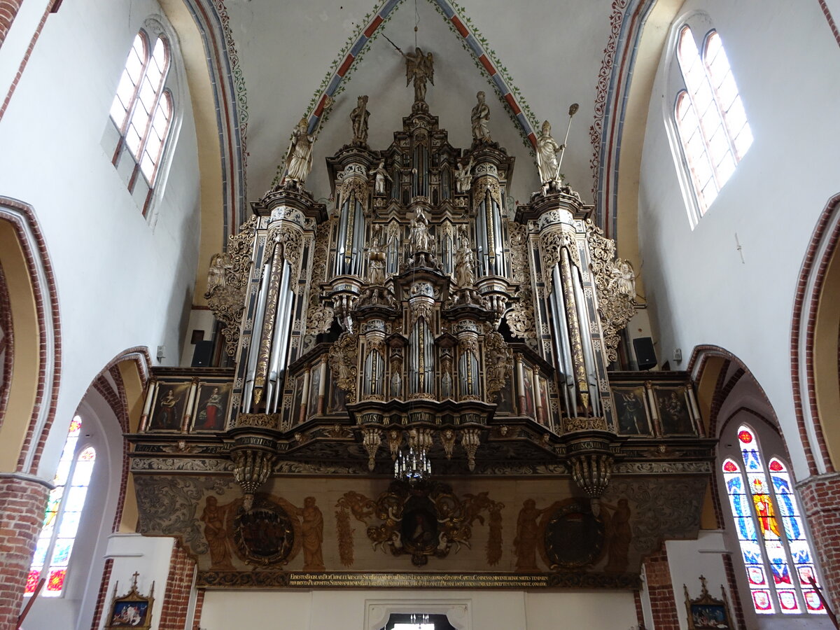 Kamien Pomorski / Cammin, Orgel in der Kathedrale St. Johannes, erbaut 1669 (01.08.2021)