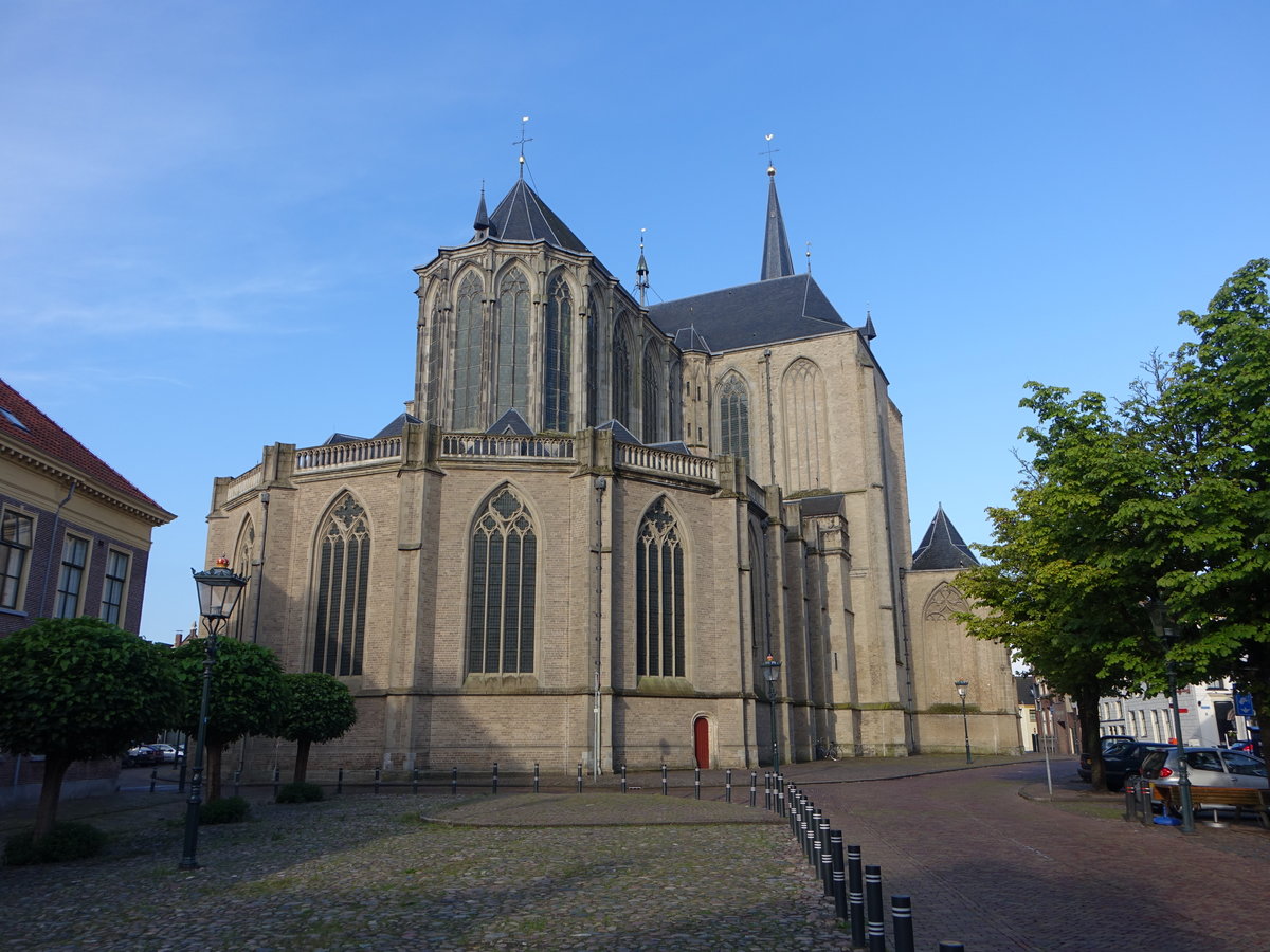 Kampen, Bovenkerk oder St. Nicolaas Kerk, gotische kreuzfrmige Basilika, erbaut ab 1325 (24.07.2017)