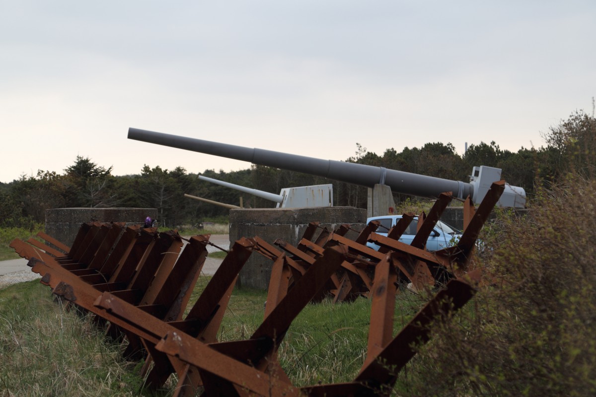 Kanonen am Bunkermuseum in Hanstholm. (Aufnahme vom 17.04.2014)