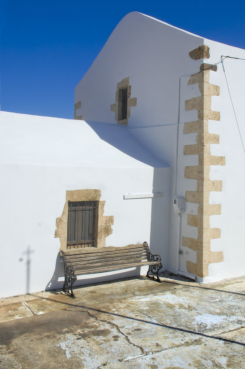 Kapelle an der Villa Platanias auf Kreta. Aufnahme: 23. Oktober 2016.